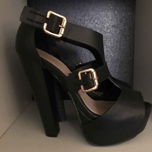 DbDk Fashion Black High Heel Sandals - Picture 3 of 7